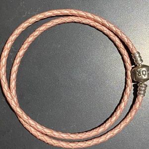 Doubel Wrapped Leather Pandora Bracelet